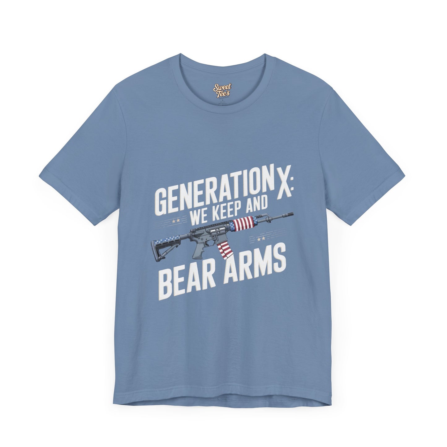 Generation X Bear Arms Tee - Unisex Short Sleeve Shirt for Patriotic Enthusiasts