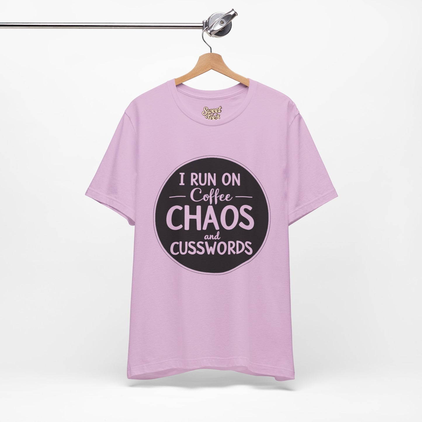 I Run on Coffee Chaos and Cusswords Unisex Tee - Funny Coffee Lover Shirt