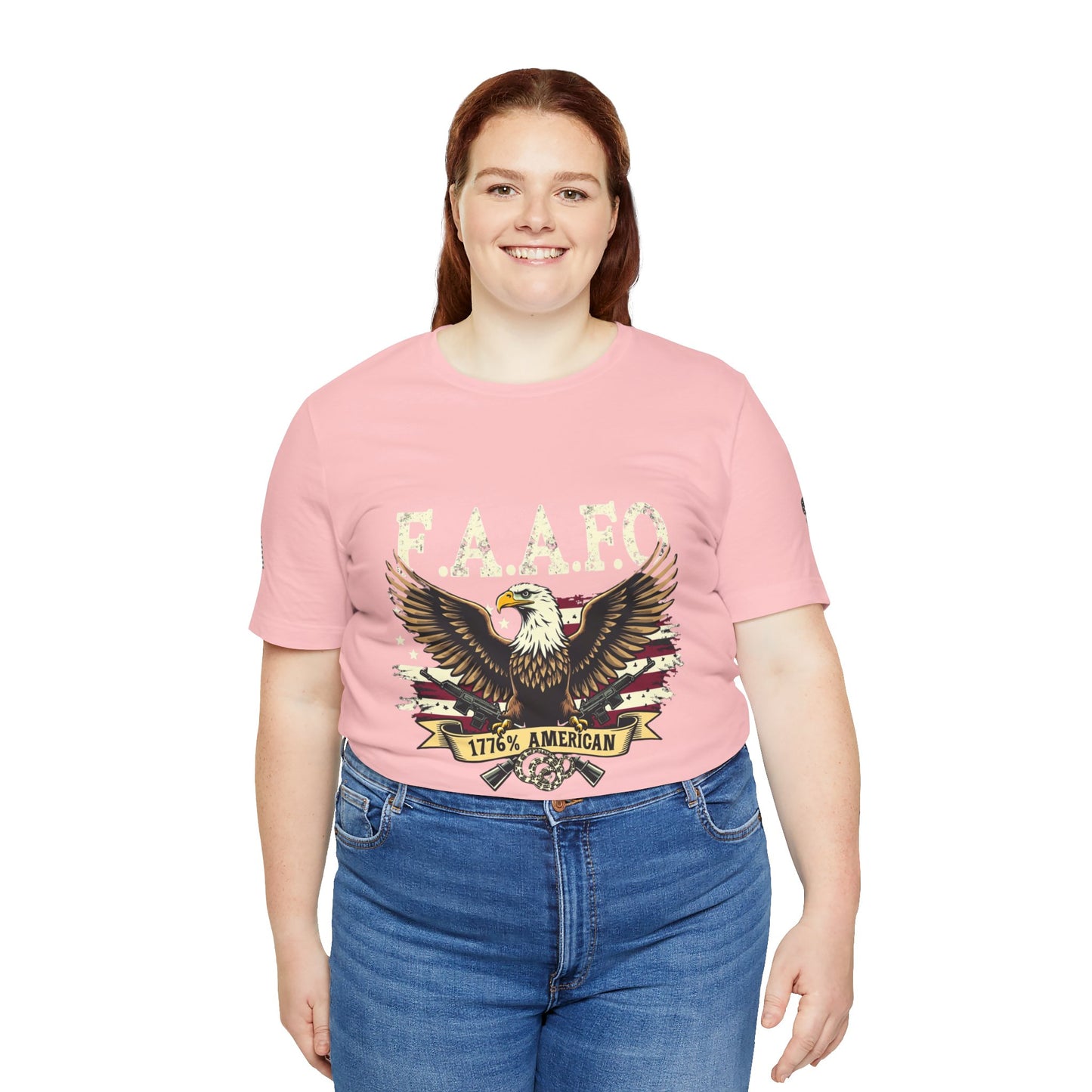 Patriotic Eagle Graphic Tee - F.A.A.F.O. 1776 American