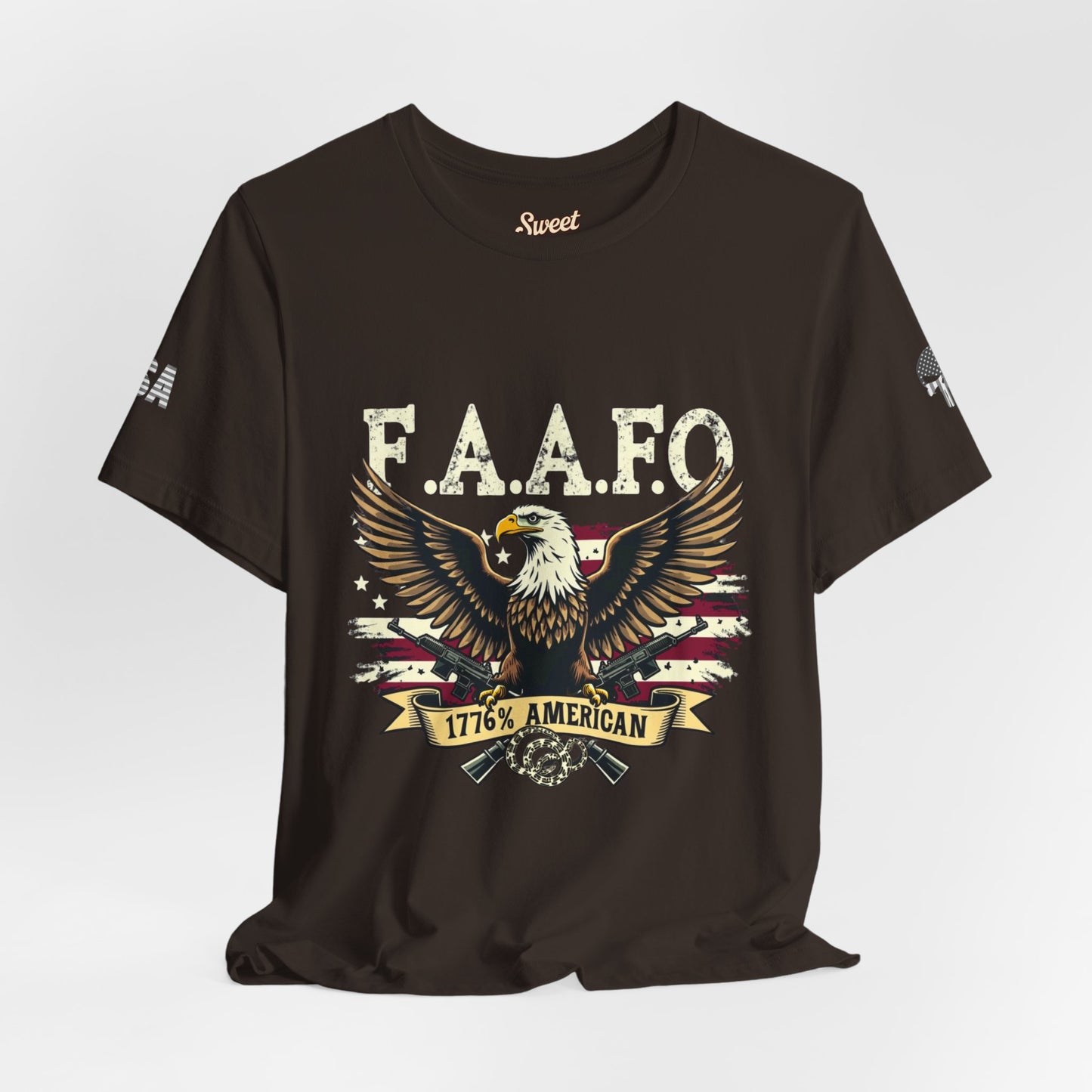 Patriotic Eagle Graphic Tee - F.A.A.F.O. 1776 American