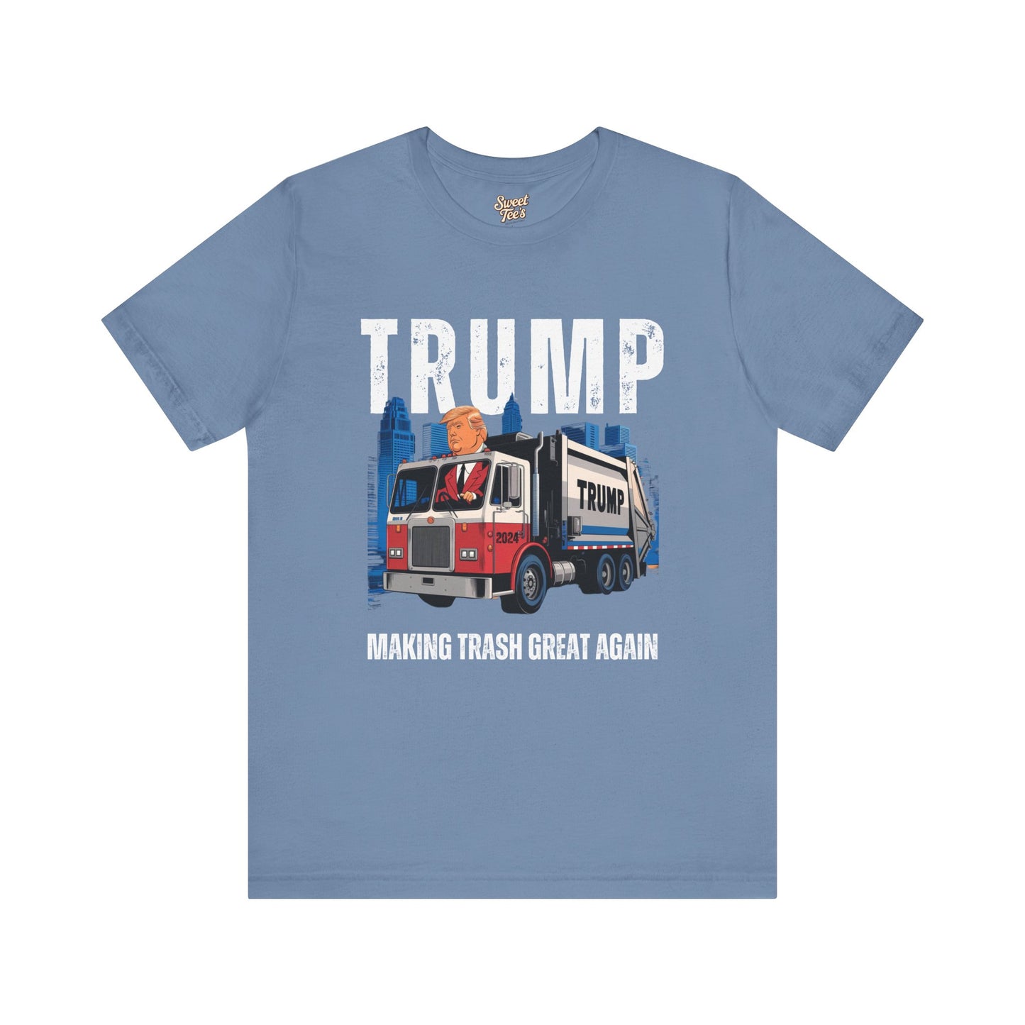 Humorous Trump Garbage Truck Tee - Unisex Jersey Short Sleeve Shirt