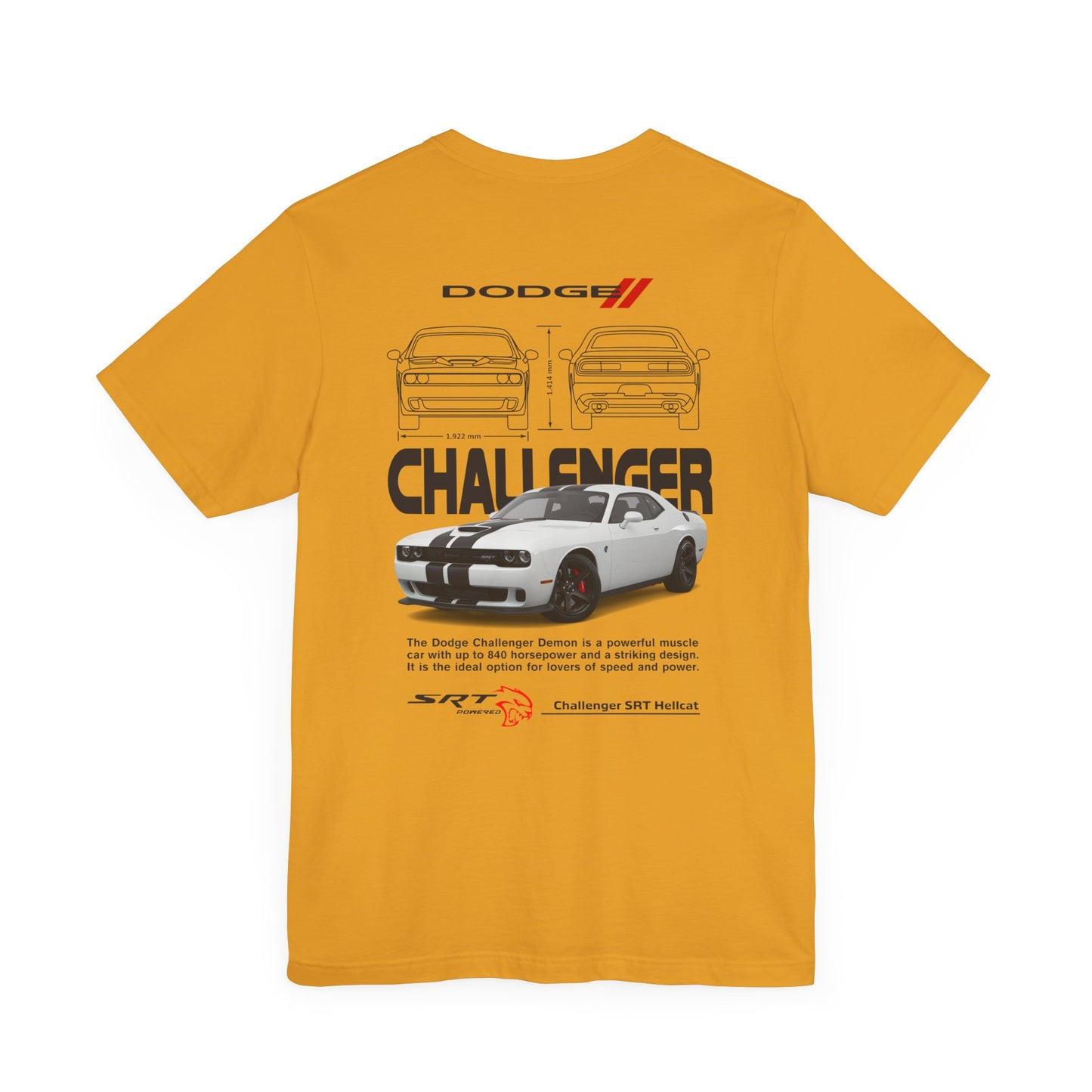 Dodge Challenger Inspired Unisex Tee - SRT Graphic Design