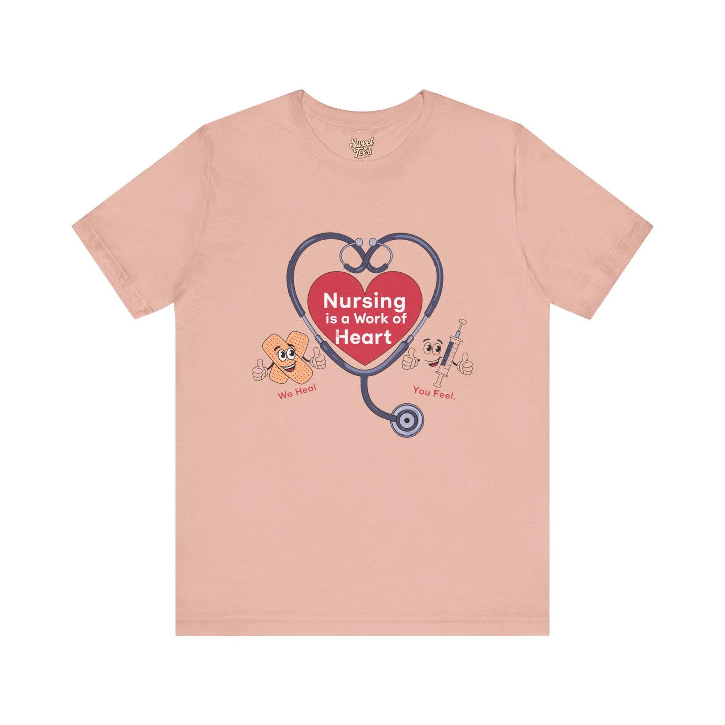 Nursing Heart Unisex Short Sleeve Tee - Celebrate Healthcare Heroes