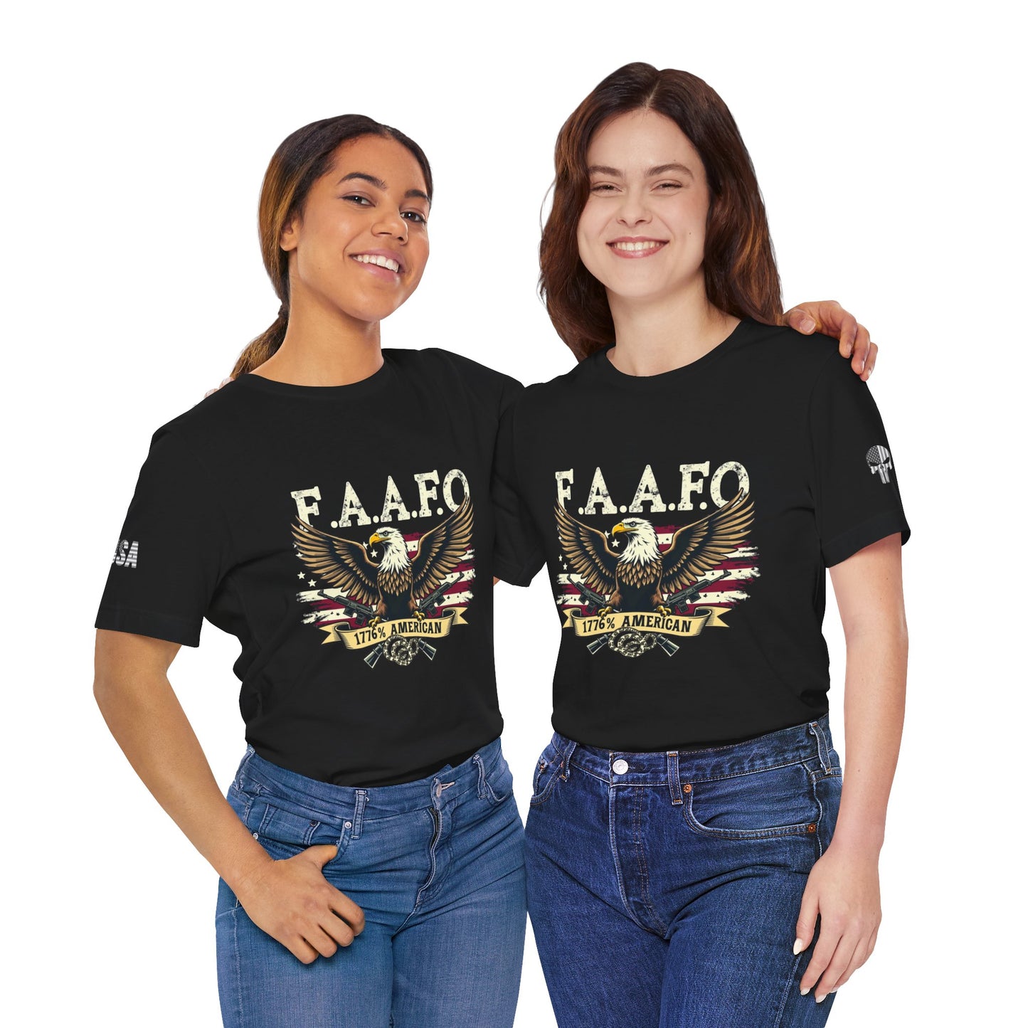 Patriotic Eagle Graphic Tee - F.A.A.F.O. 1776 American