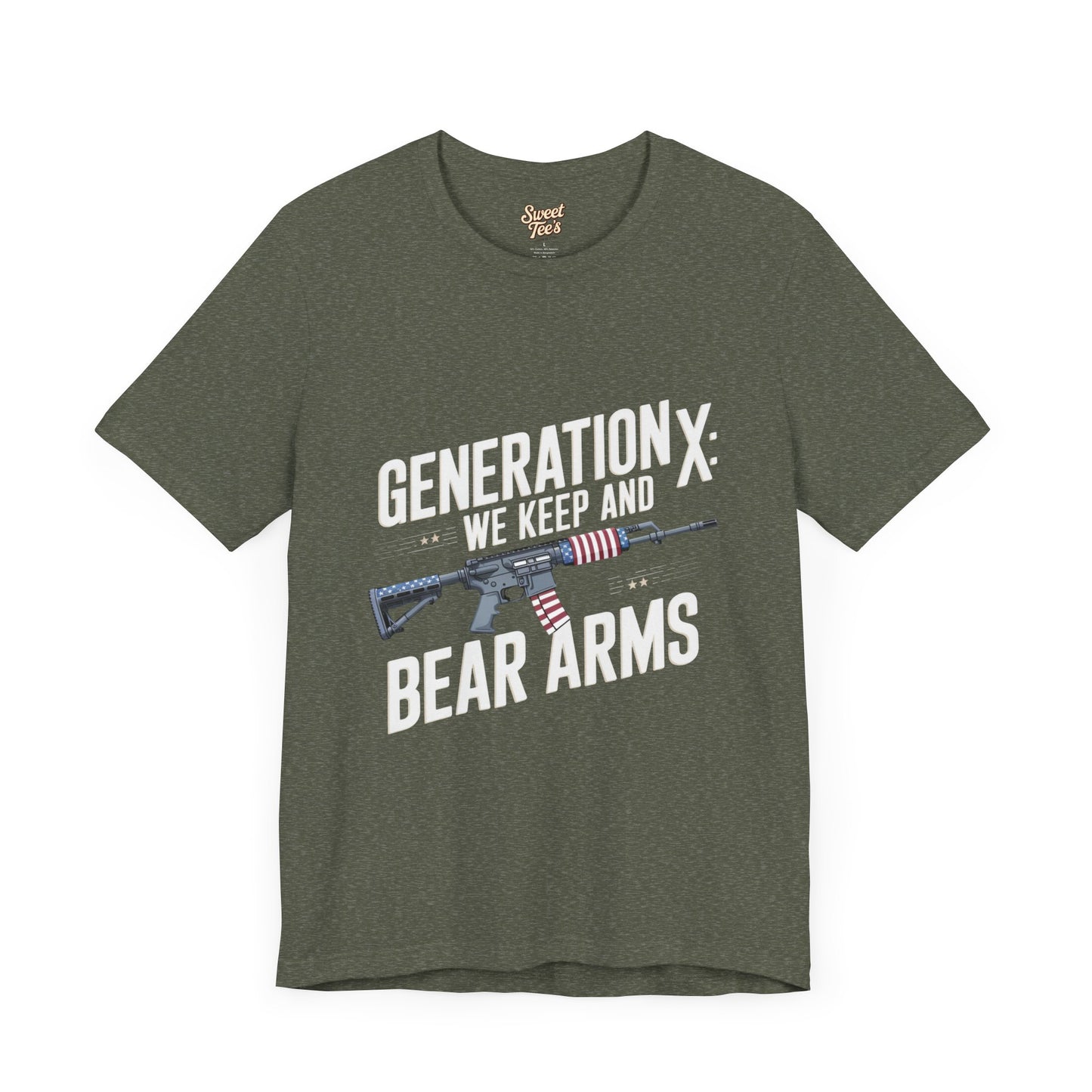 Generation X Bear Arms Tee - Unisex Short Sleeve Shirt for Patriotic Enthusiasts