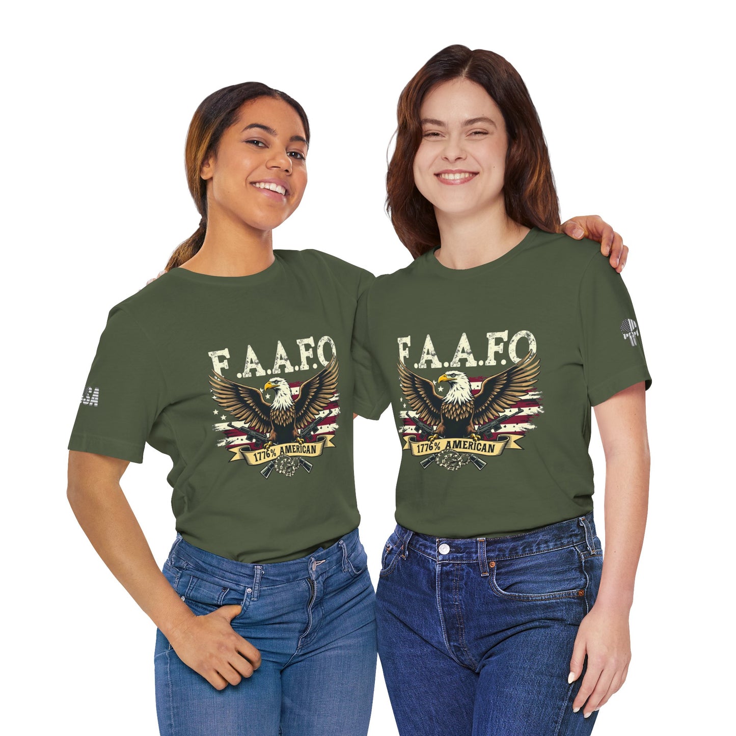 Patriotic Eagle Graphic Tee - F.A.A.F.O. 1776 American