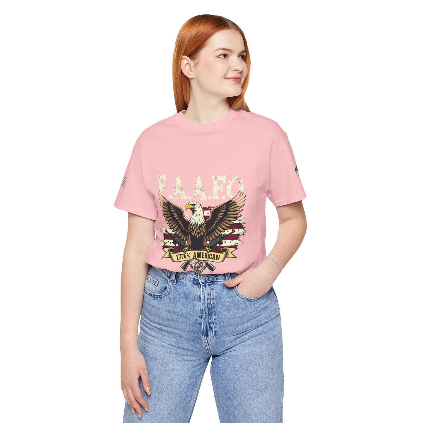 Patriotic Eagle Graphic Tee - F.A.A.F.O. 1776 American