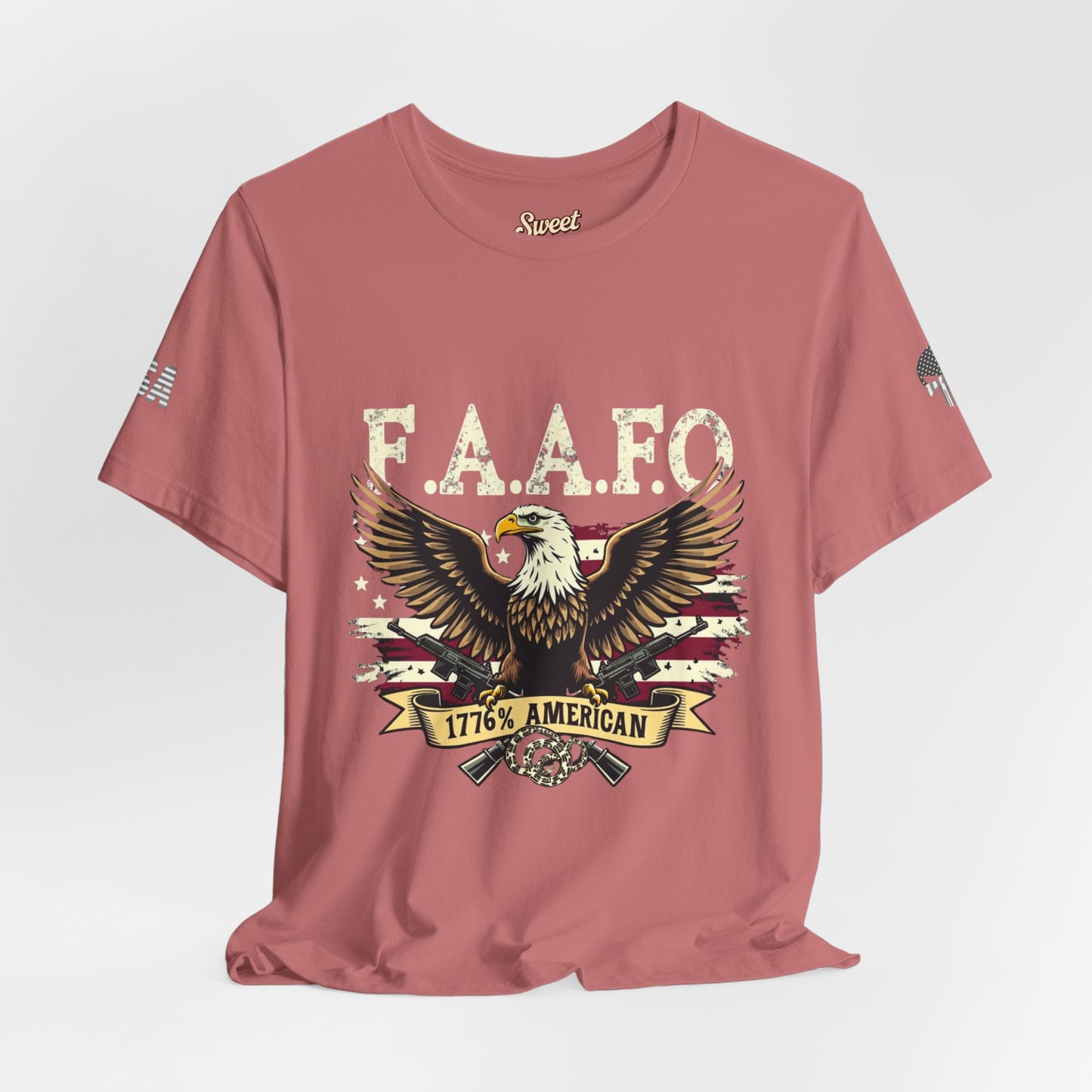 Patriotic Eagle Graphic Tee - F.A.A.F.O. 1776 American