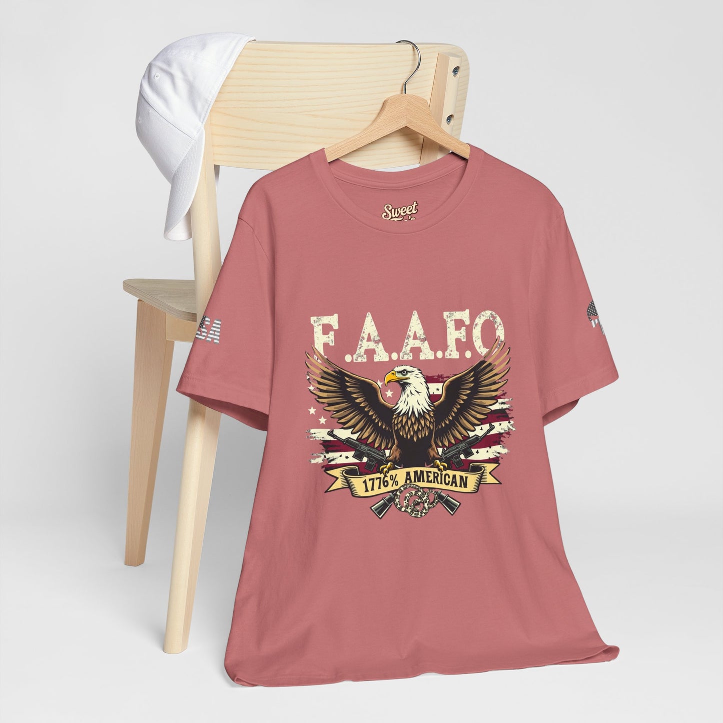 Patriotic Eagle Graphic Tee - F.A.A.F.O. 1776 American