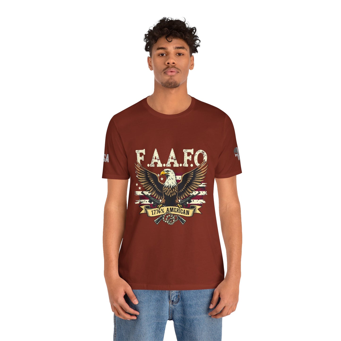 Patriotic Eagle Graphic Tee - F.A.A.F.O. 1776 American