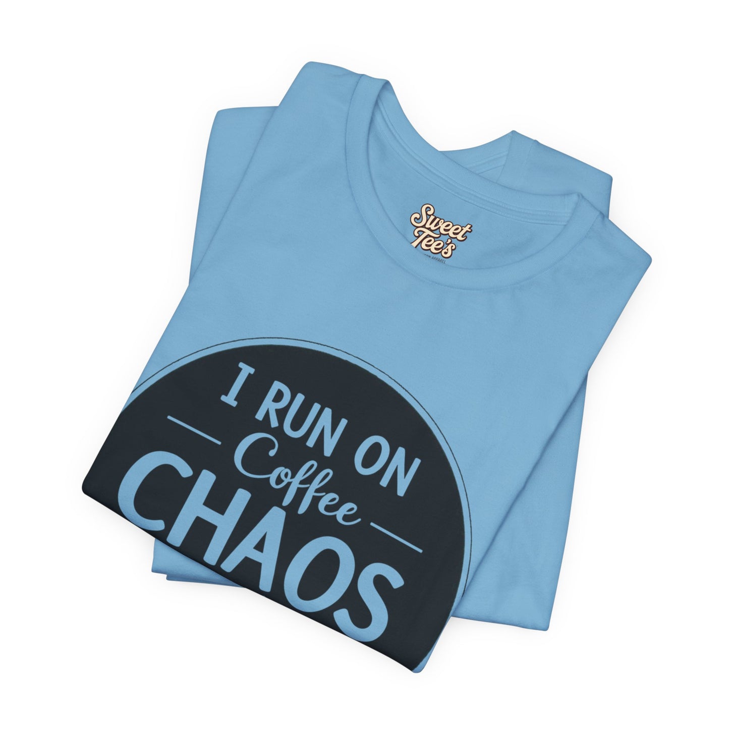 I Run on Coffee Chaos and Cusswords Unisex Tee - Funny Coffee Lover Shirt