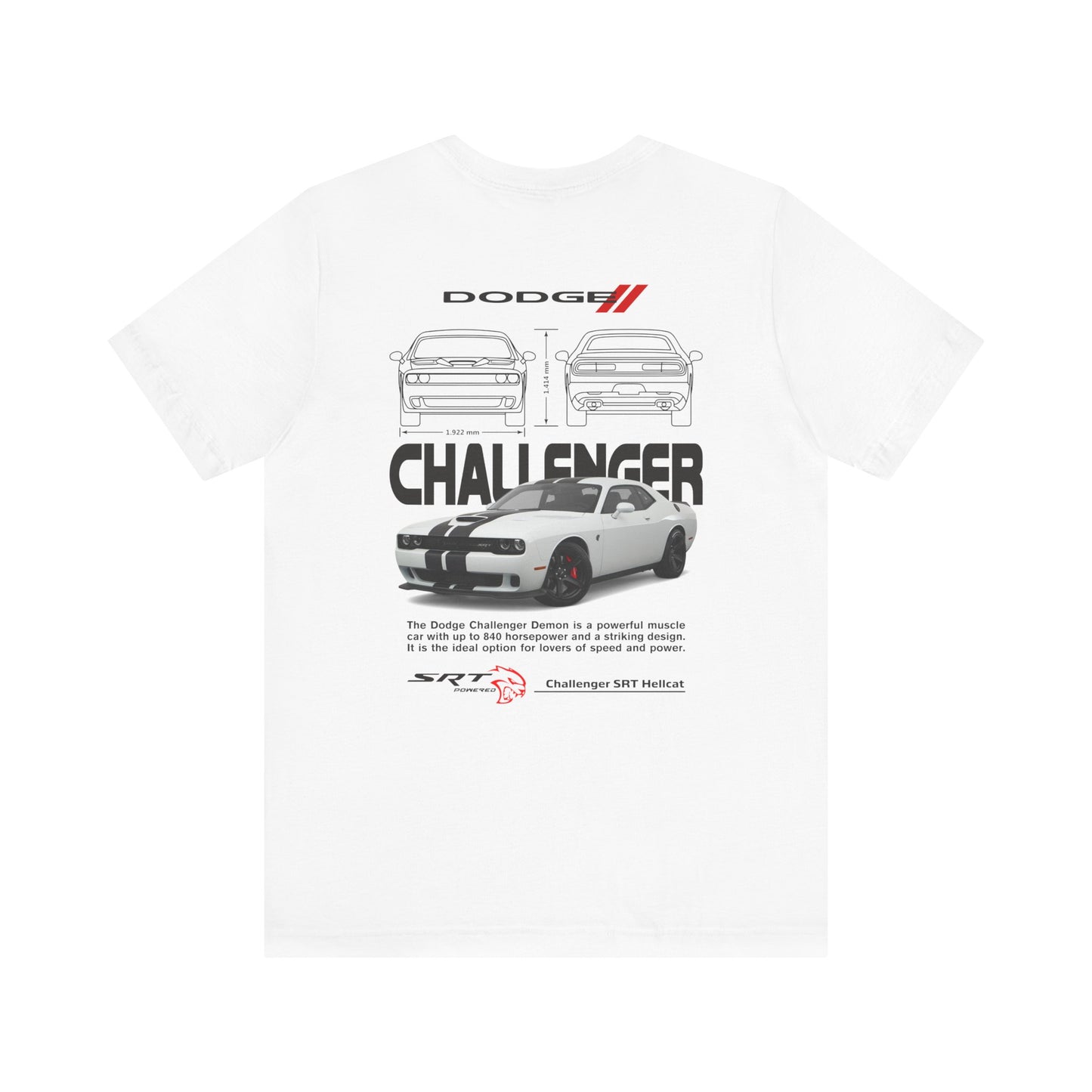 Dodge Challenger Inspired Unisex Tee - SRT Graphic Design