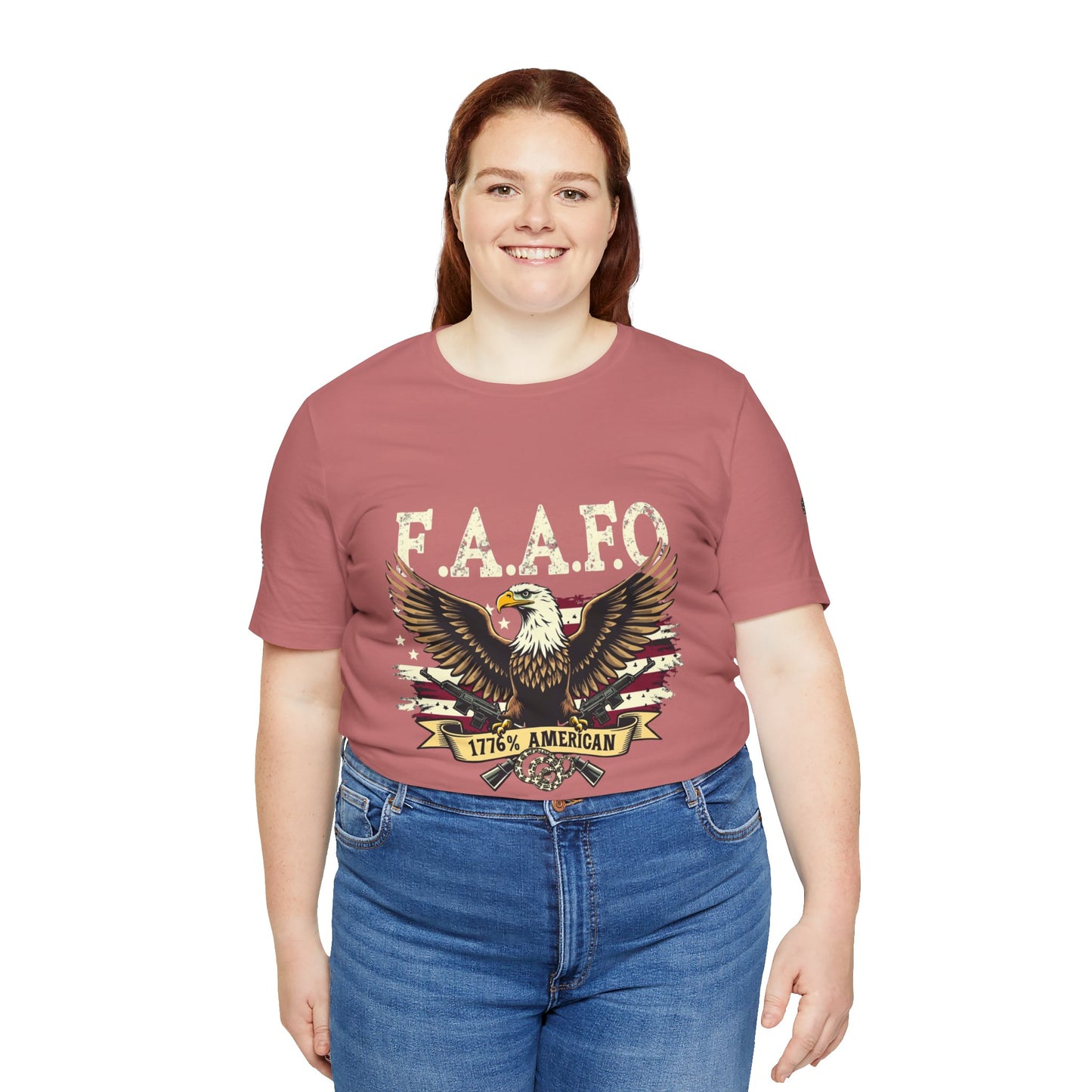 Patriotic Eagle Graphic Tee - F.A.A.F.O. 1776 American