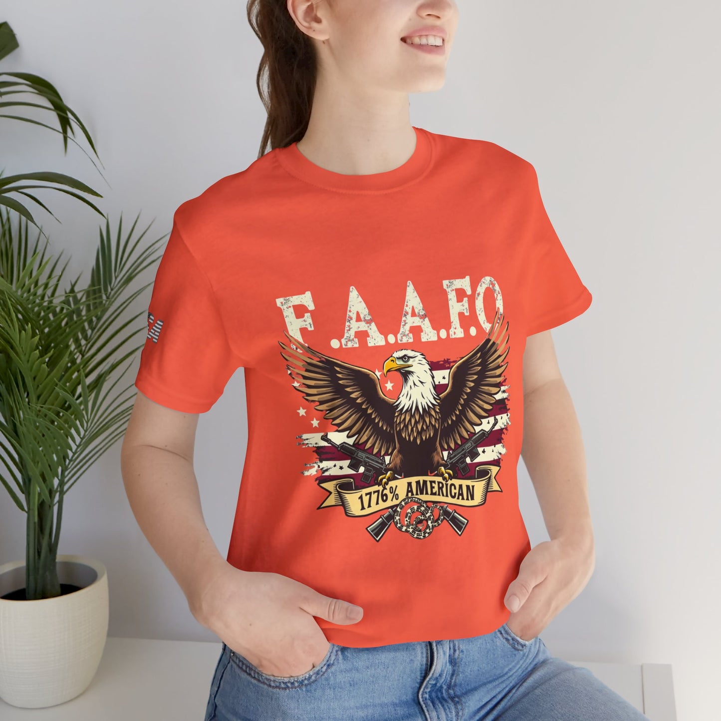 Patriotic Eagle Graphic Tee - F.A.A.F.O. 1776 American