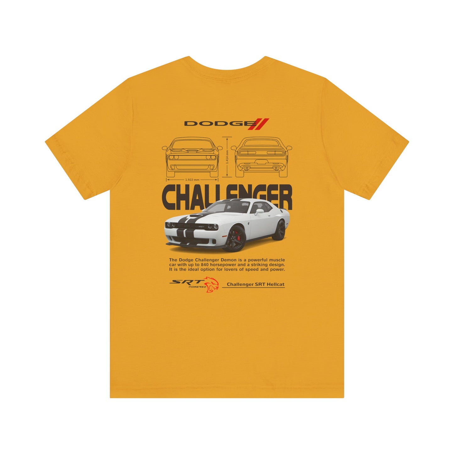 Dodge Challenger Inspired Unisex Tee - SRT Graphic Design