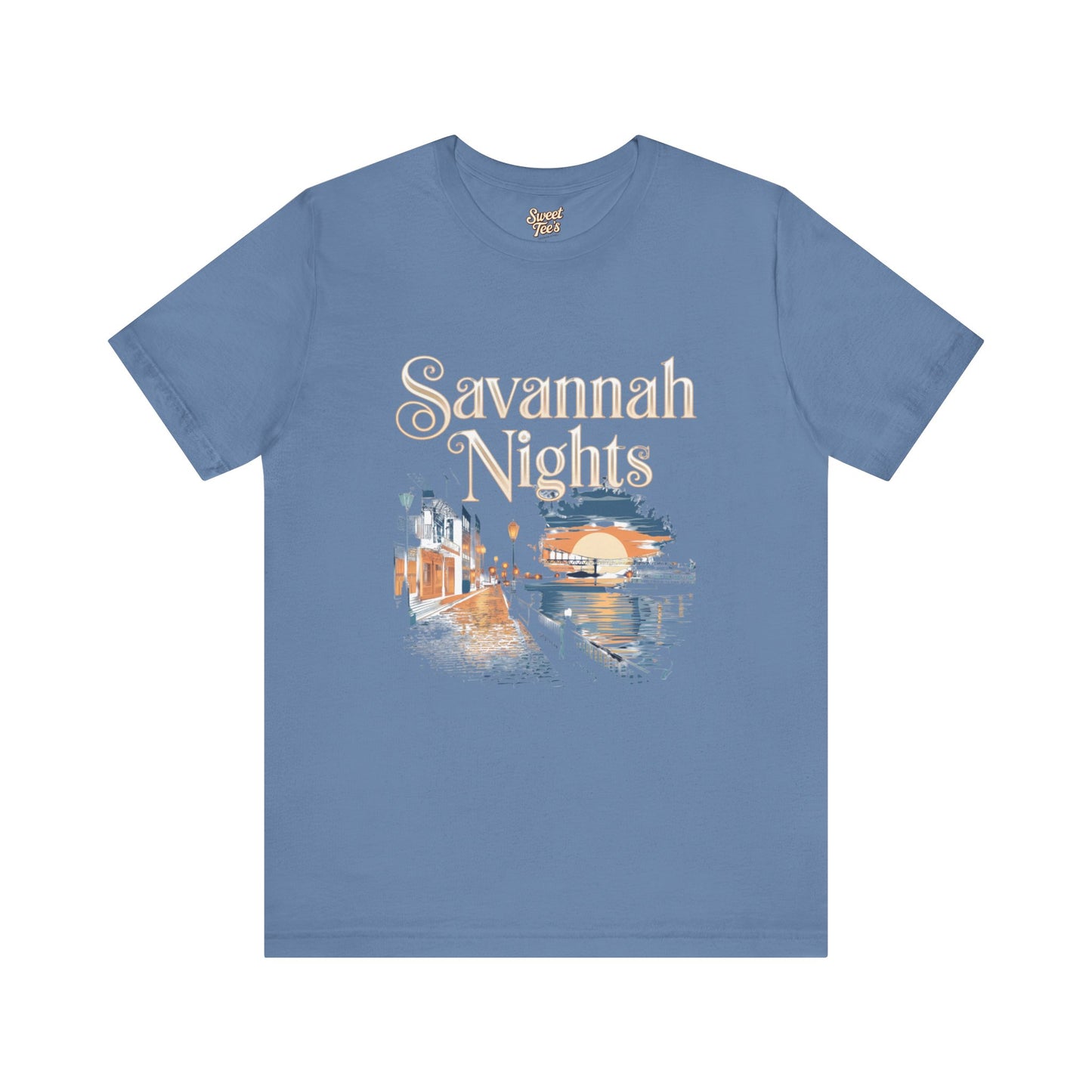 Savannah Nights Unisex Jersey Tee - Relaxed Fit, Summer Vibe Graphic T-Shirt