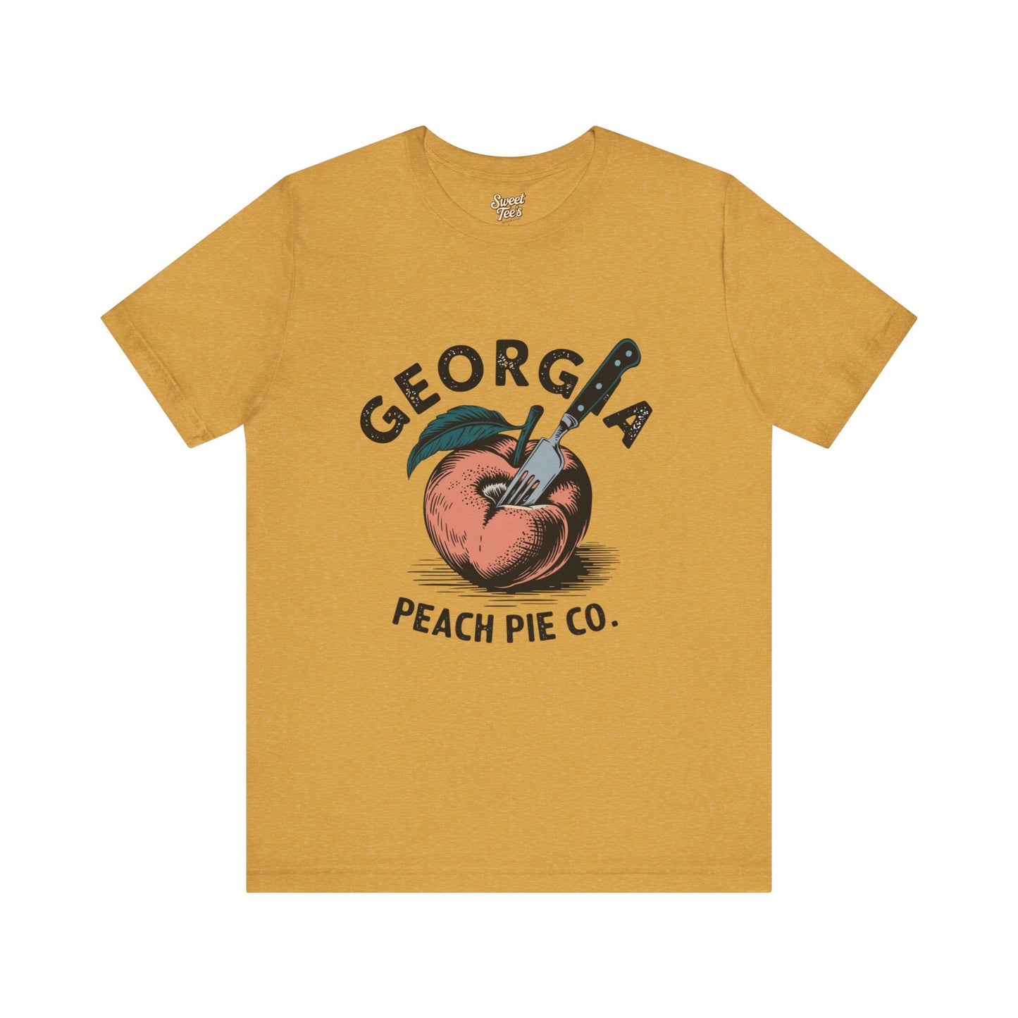 Georgia Peach Pie Co. Unisex Tee | Vintage Fruit Graphic T-Shirt | Summer Casual Wear