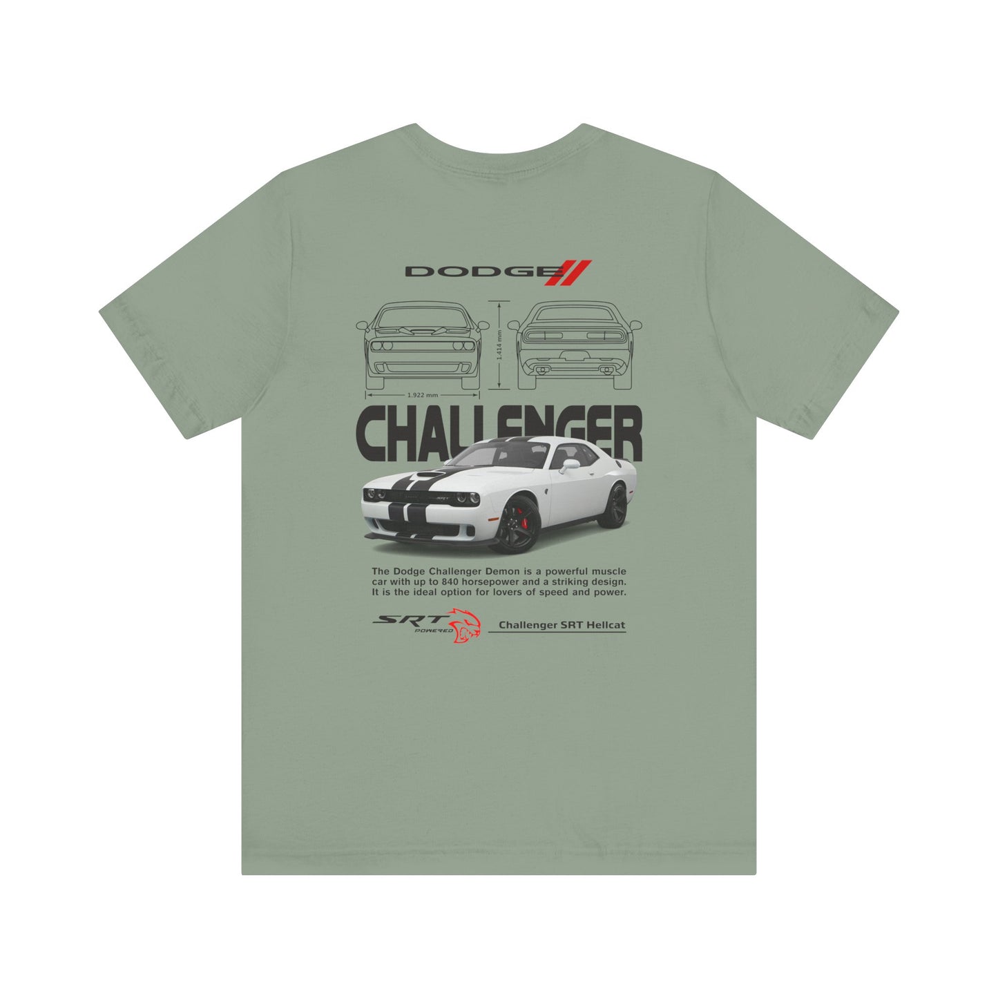 Dodge Challenger Inspired Unisex Tee - SRT Graphic Design